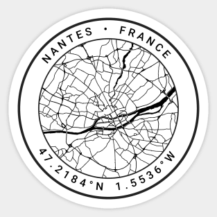 Nantes Map Sticker
